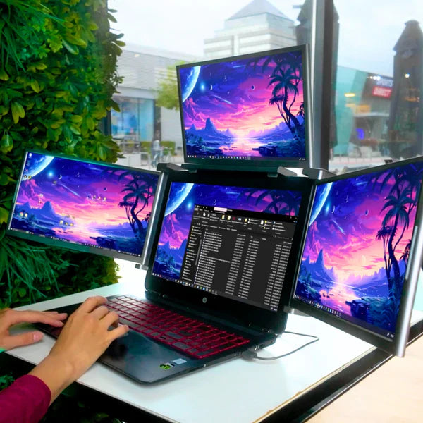 World First 4K Smart Portable Quad Monitor